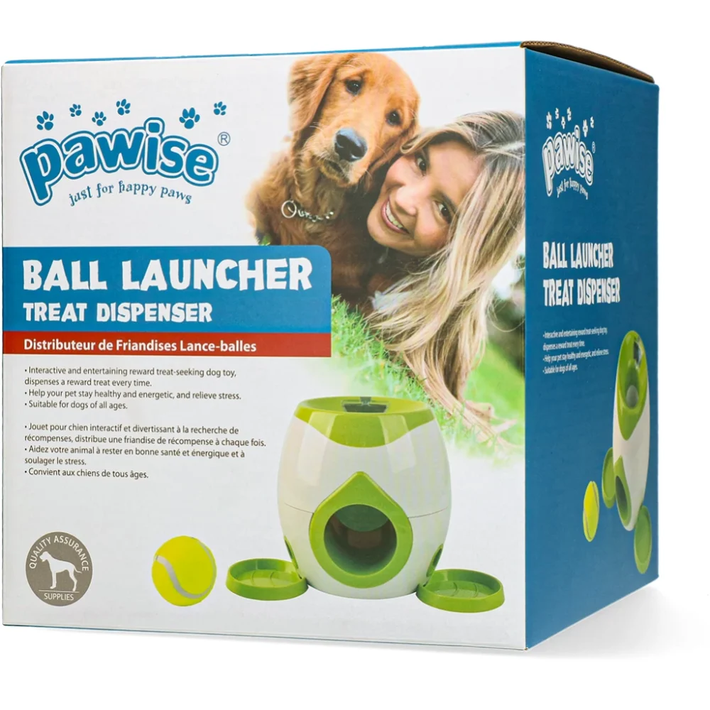 Pawise ball launcher treat dispenser